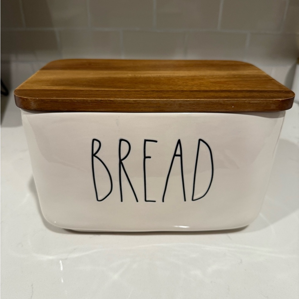 Rae Dunn Artisan Collection Cream Ceramic Bread Box